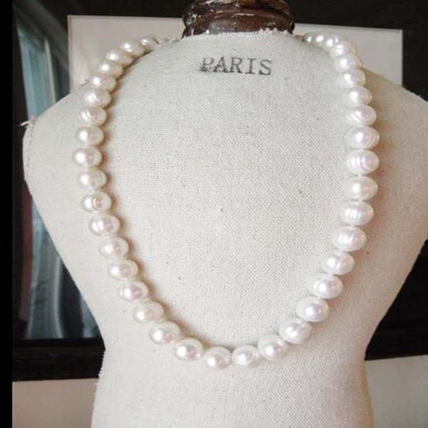 

10-11mm White Pearl Necklace 14k