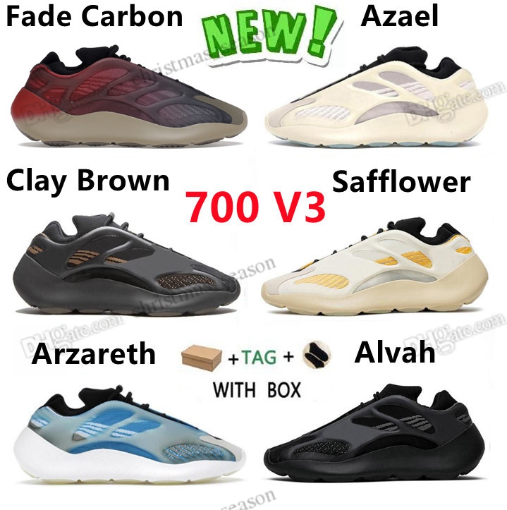 

700 V3 Men Women top Quality Fade Carbon Running Shoes Copper Alvah Azael Clay Brown Kyanite Dark Glow Azareth Mono Safflower Kanye West Sports Trainers Sneakers, I need look other product