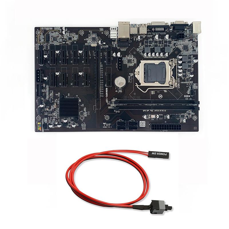 

Motherboards B250 BTC Mining Machine Motherboard 12 Card Graph LGA1151 With DDR4 PCIE 1X To 16X+Switch Line
