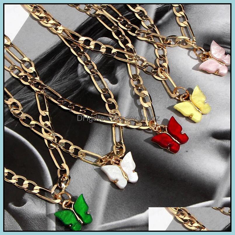 

Anklets Jewelry Bohemian Mti-Layer Butterfly Anklet Beach Creative Retro Simple Alloy Foot Chain Double-Layer For Women Drop Delivery 2021 2