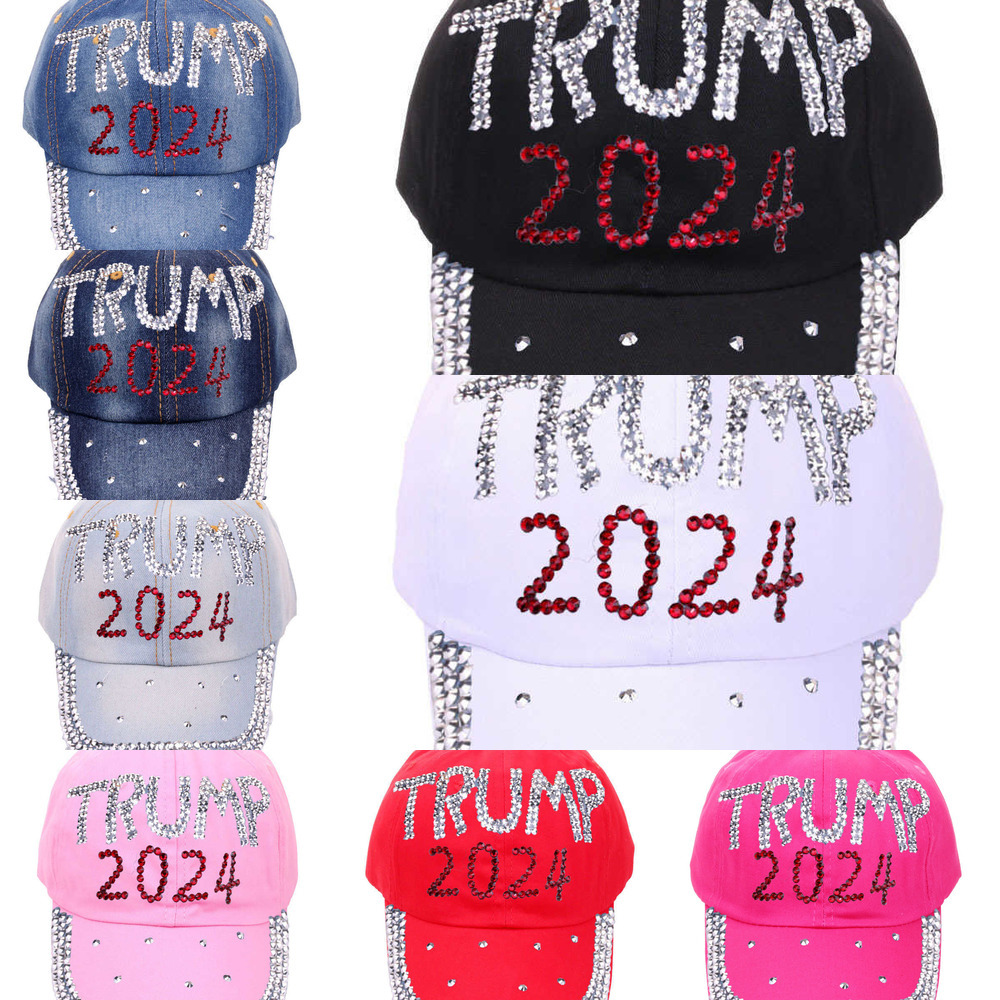

Trump 2024 point diamond baseball cap sports outdoor men women teenager caps diamond studded cowboy visor Election Presidential US flag summer hat gifts H6157VFQ, Red trump 2024 baseball cap