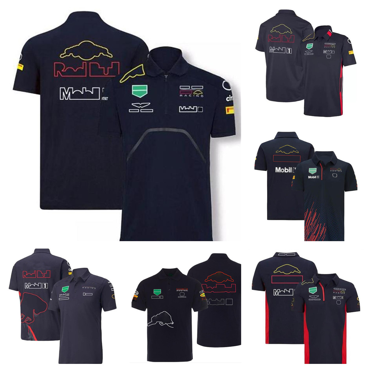 

F1 Formula One racing POLO shirt 2022 Verstappen team short-sleeved shirt with the same custom