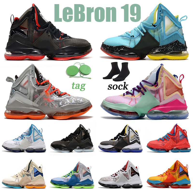 

aaa+ Quality LeBrons 19 Basketball Shoes Men Women Trainers Christmas Uniform Hook Sketch Bred Fast Food Breathable Tropical Minneapolis Lakers 19s Sports Sneakers, 36-46 bred