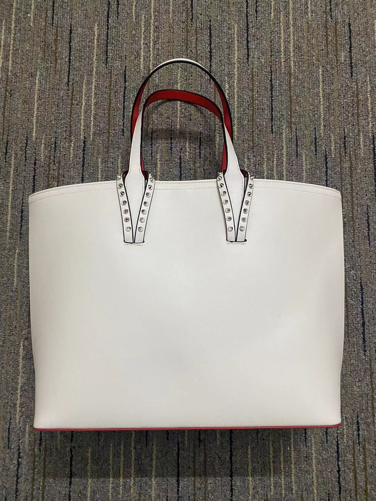 

Woman luxurys letter printing Set bags For girls Shoulder Bags Genuine Leather Rivets Spikes Bow Crossbody Tote cabata designer Shopping Handbags With wallets, Size=49*30*14cm