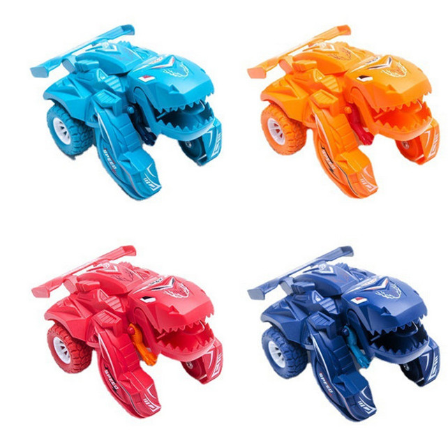 

Dinosaur Toys deformation Cars Children's Inertia Sliding Car Model Impact Dinosaurs Shape Toy Small Wholesale 5PCS Stunt Car Gifts, Red