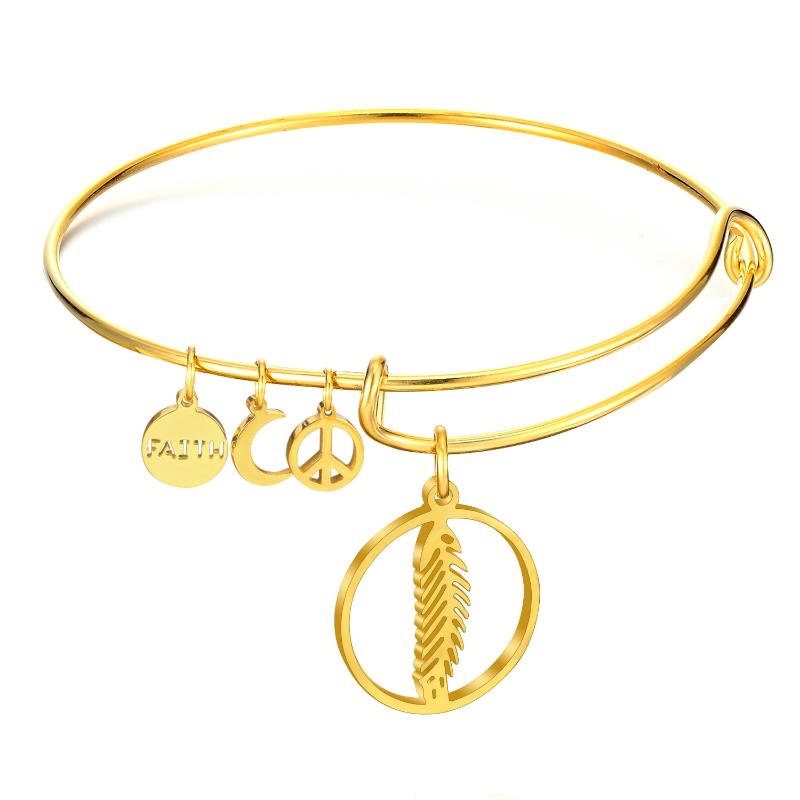 

Bangle Female Bracelets 2022 Gold/steel Unique Style Adjustable Bangles Wholesale Fashion JewelryBangle