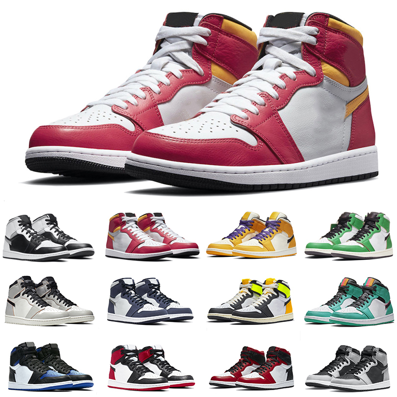 

Jumpman 1 1s Basketball Shoes Fusion Red Lucky Green Midnight navy Royal Toe Satin Snake Shadow White Shadow Volt Gold Varsity South Sport Sneakers