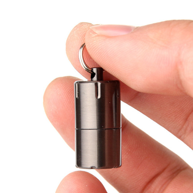 

Mini Kerosene Lighter Camp Kitchen Tools Capsule Portable Metal EDC Gear Waterproof Tiny Peanut Lighter Keychain Fire Starter 2022