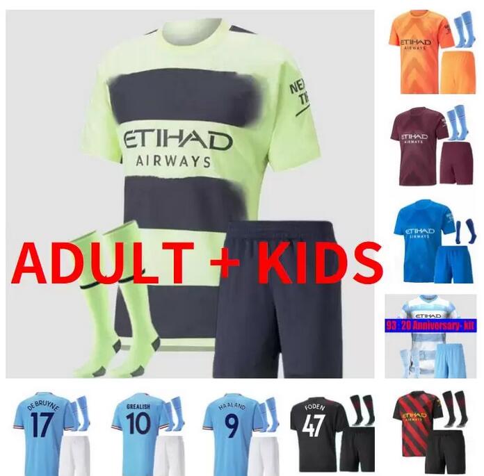 

adult kits 22 23 HAALAND GREALISH FODEN DE BRUYNE soccer jerseys 2022 2023 ALVAREZ football shirt MANS cities Gundogan RODRIGO BERNARDO MAHREZ Ederson men kids kit