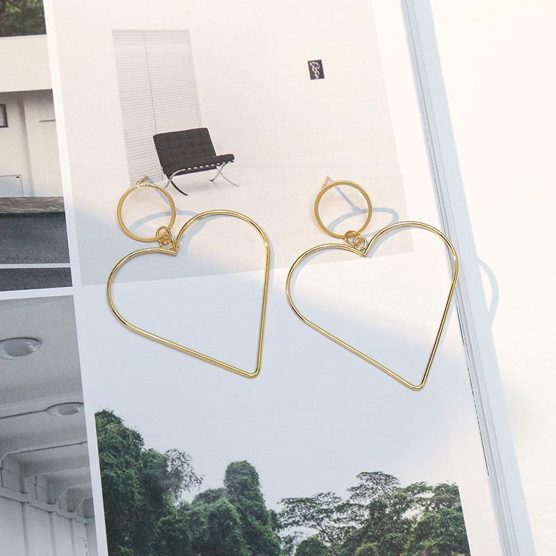 

Dangle & Chandelier Earrings For Women Korean Style Fashion Heart Tassel Jewelry Drop Aretes De Mujer