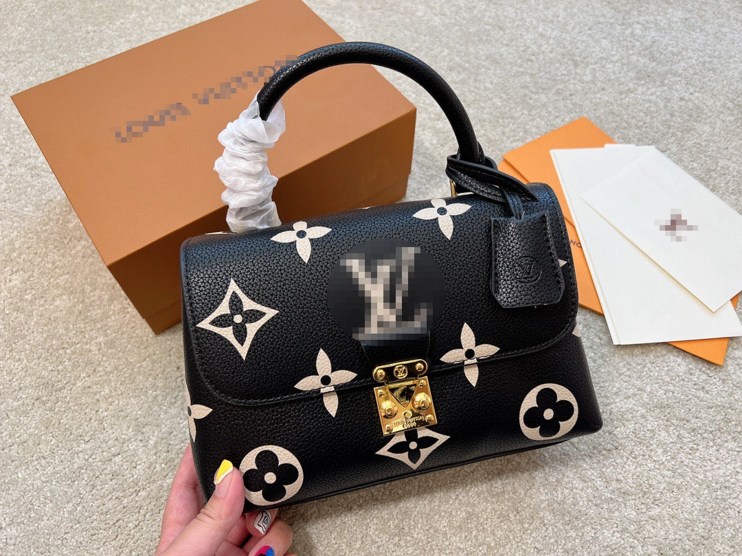 

Madeleine Empreinte designer bag fashion women Bags leather crossbody messenger package evening bags tote M45976 M46008, Black embossing