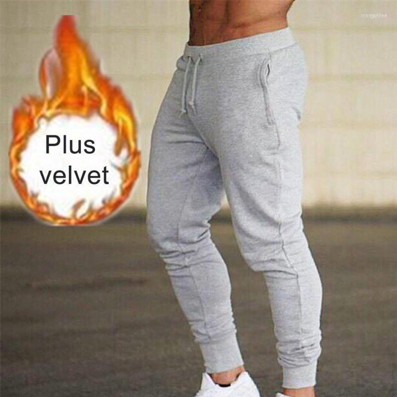 

Men's Pants Casual Sweatpants Jogger Men Solid Color Plush Thicken Ankle Banded Spring For Jogging Streetwear, Dark gray