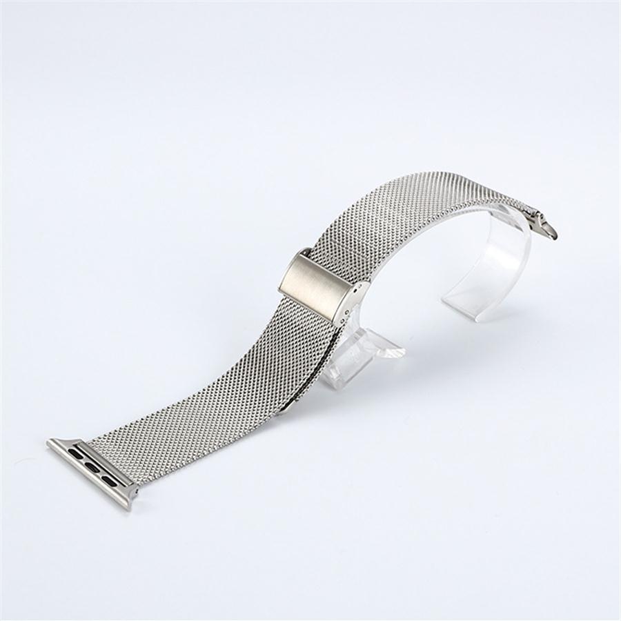 

Suitable for Apple Watch Stainless Steel Woven Mesh Strap Single Buckle Unisex 38-40mm 42-44mm237x