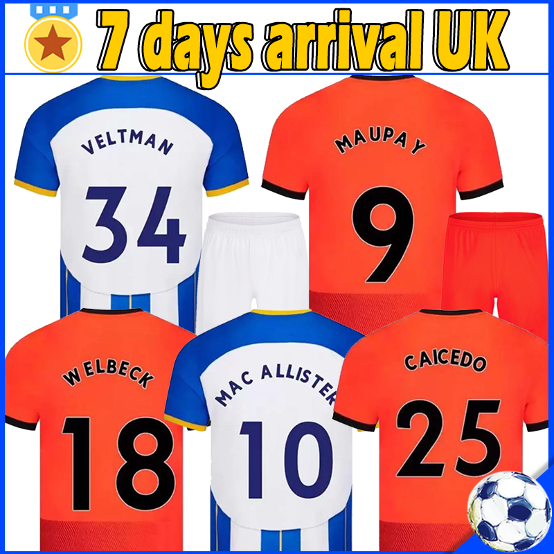 

22/23 MAUPAY CONNOLLY soccer jerseys 2022 2023 ALLISTER TROSSARD MARCH ALZATE mens suit orange MAN KIT football shirt top uniforms, 22-23 home
