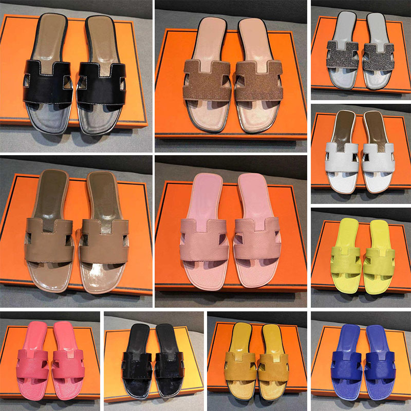 

designer oran slipper womens 2022 new fashion chypre h sandal slides flt mule rubber brown black white pink sandlas ladies office outdoor, Hsandal10
