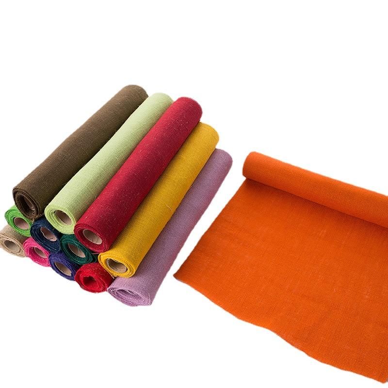 

Party Decoration 50CM*3M Burlap Ribbon Rolls Natural Weave DIY Handmade Trims CraftS For Holiday Wreath Gift Wrapping Floral