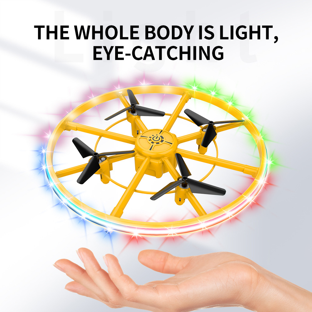 

Colorful Lights UAV Helicopter RC Drones Aircraft Hand Gesture Sensing Remote Control Quadcopter Electric Plane Toys for Kid Mini drone Boy Plane, Green