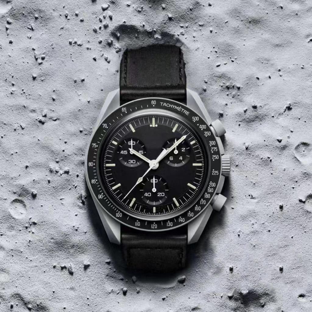 

moonswatch Bioceramic Planet Moon Mens Watches Full Function Quarz Chronograph Watch Mission To Mercury 42mm Luxury Limited Edition Master Wristwatches 2023, Watch box
