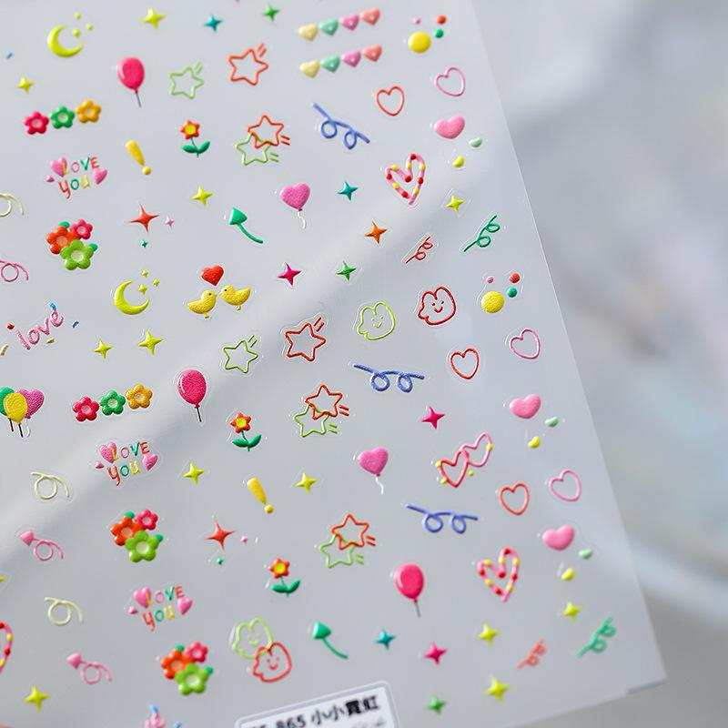 

Stickers & Decals Craft Relief 5D Nail Art Sticker Ultra-thin Three-dimensional Valentine's Day Love Pattern Decoration StickerStickers, Ts-371