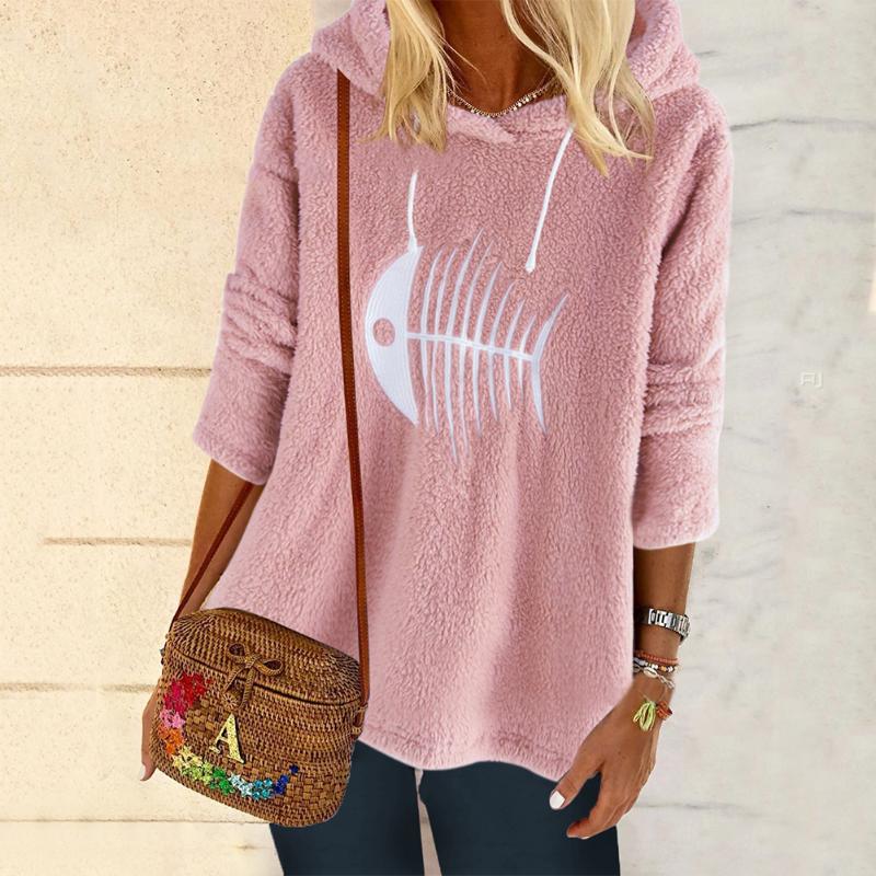 

Women' Hoodies & Sweatshirts Fashion Youth Women Fishbone Leisure Sport Spring Autumn Pullover Hooded Casual Outdoor Activities Loose TopsW, Pink