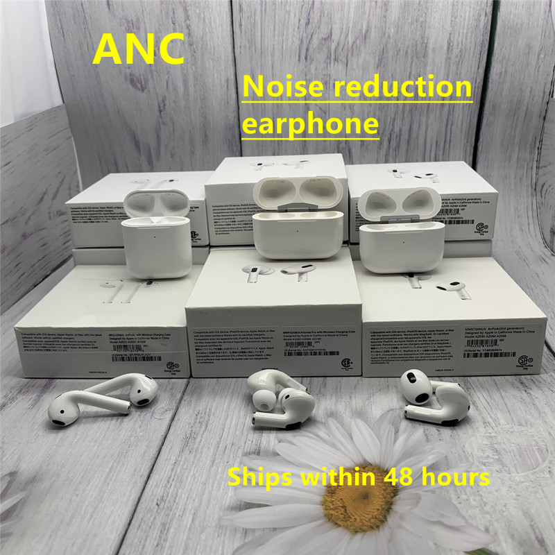 

Earphones for Apple Airpods 3 AirPods Pro Air Pod gen AP3 Pro AP2 AP1 Valid serial number H1 Chip Rename GPS Metal Hinge Wireless Charging Bluetooth Headphones