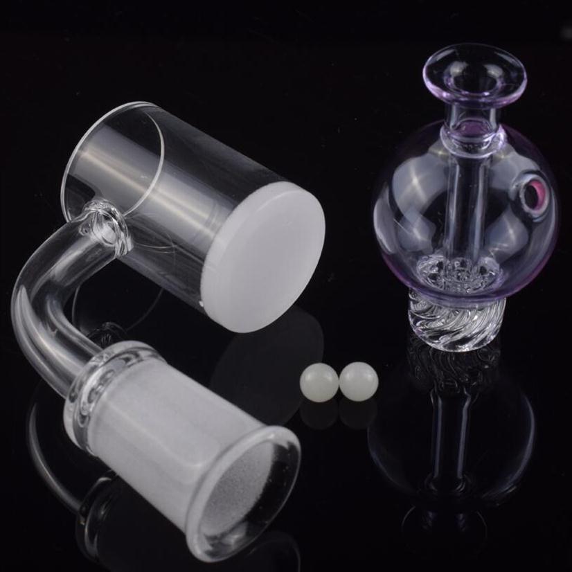 

Factory XL XXL Quartz Banger Nail with Cyclone Riptide Spinning Carb Cap and Terp Pearl 25mm OD for Glass Bongs dab rigs287c