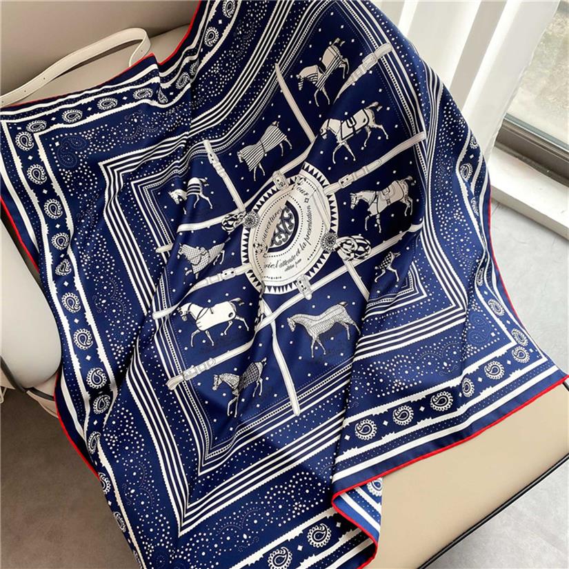

2021 famous designer design gift scarf high quality 100% silk scarf Fashionable multi-functional shawl headscarfsize90*90cm d219A