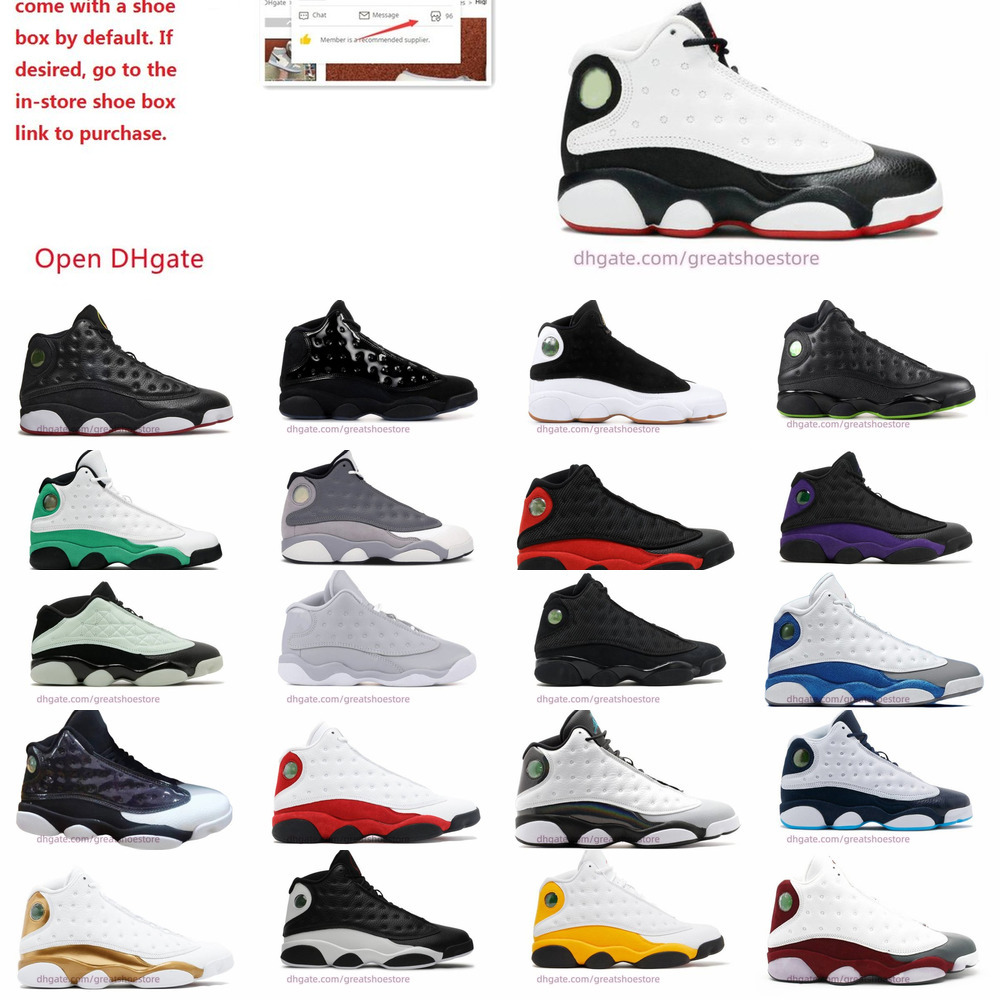 

dunkNew XIII 13 13s Men Basketball Shoes Hyper Royal French Blue Linen Island Green Obsidian Bred Midnight Navy Black Cat Del Sol Barons Gym Red2022, Shoesbox link in store