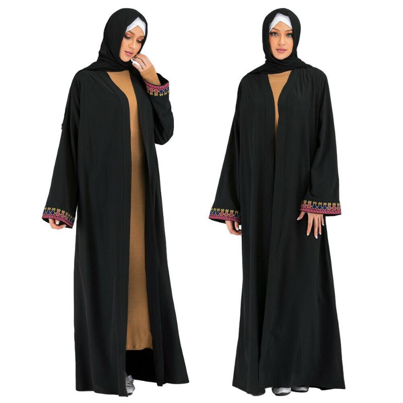 

Ethnic Clothing Women Muslim Open Cardigan Abaya Kaftan Islamic Embroidery Maxi Dress Kimono Arab Middle East Tassels Robe Gown FashionEthni