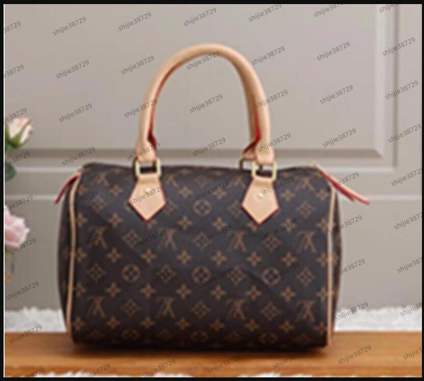

Women Messenger Travel bag Classic Style Fashion bags Shoulder Bags Lady Totes handbags Speedy 30 cm With Gold GGs Louiseity 1 Viutonity HOT, 2 brown grid