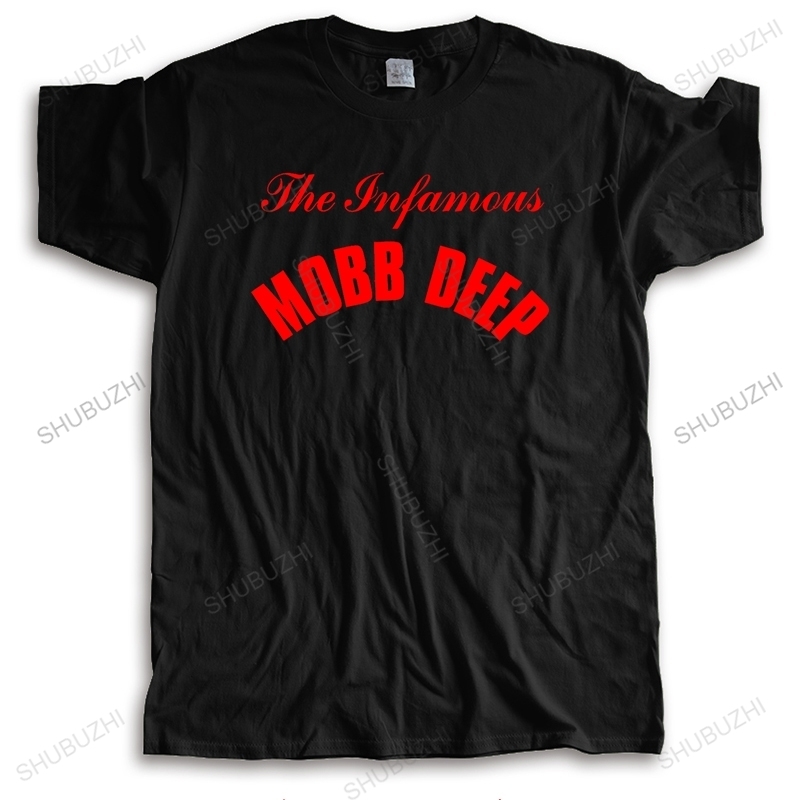 

arrived men cotton t shirt summer mobb deep infamous fashion brand tee shirt homme tops teeshirt plus size drop 220810, White