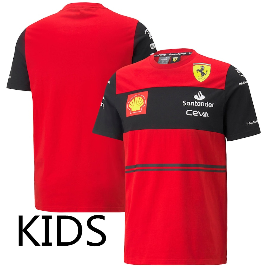 

New style 2022 2023 f1 KIDS t-shirt children youth shirt polo Age 3~13 years old Formula racing suit