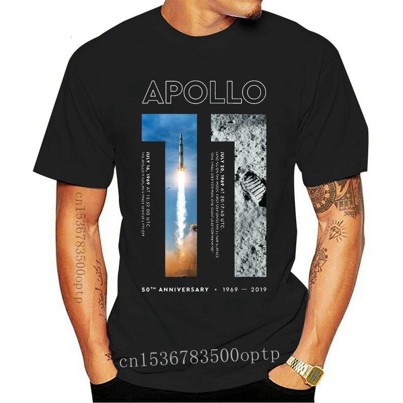 

Men's T-Shirts Black Apollo 11 50Th Anniversary Tshirt Moon Landing 1969 2022 T-Shirt Vintage Graphic Tee ShirtMen's
