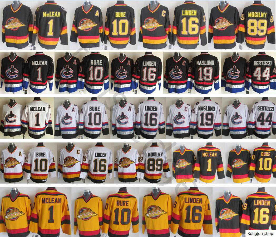 

Vancouver Winter Classic Men #1 Kirk Mclean 16 Trevor Linden 10 Pavel Bure 19 Markus Naslund 44 Todd Bertuzzi Ice Hockey Canuck Jerseys, Multi