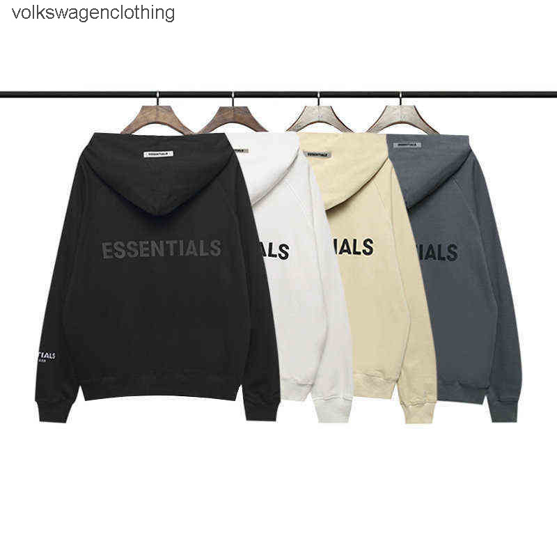 Sweats à capuche pour hommes Sweats Sweats Free Frais brouillard Double de Dieu Essentials Couple de cardigan à fermeture éclair adhésif réfléchi
