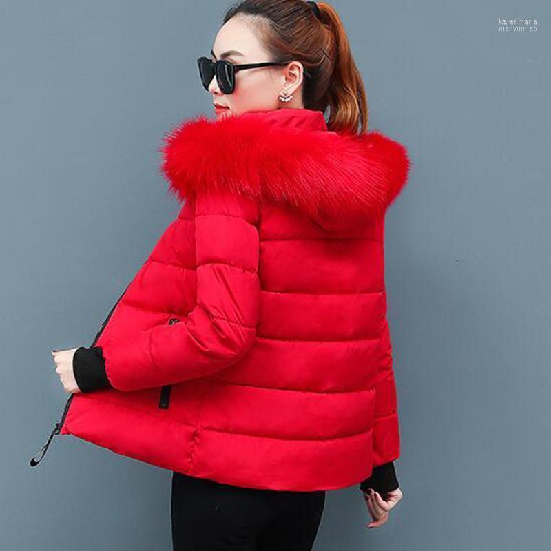 

Women's Down & Parkas Real Fur Winter Coat Loose Cotton Bigger Sizes Of Winters Lady Jacket Woman 1901 Kare22, Pink