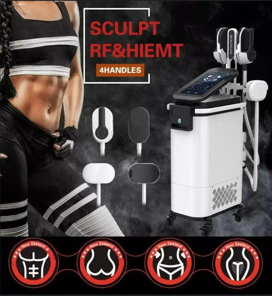 Nouvelle arrivée Emslim Neo minceur machine 4 poignées Rf Cushio corps façonnage Ems construire des Muscles sculptant stimulateur musculaire pert
