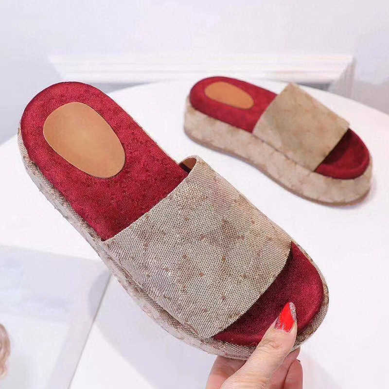 

Top Quality Slippers Thick bottom women shoes Classic sandals Cotton Fabric Animal Prints Novelty shoe Latex flat womens sandal printed, Blue