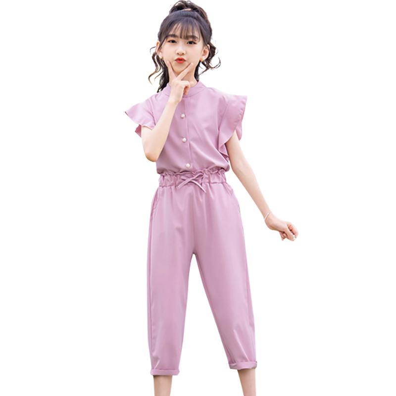 

Clothing Sets Girls Clothes Solid Vest Short Children's For Summer Costume Girl Casual Style Tracksuit 6 8 10 1Clothing, 0494250-2