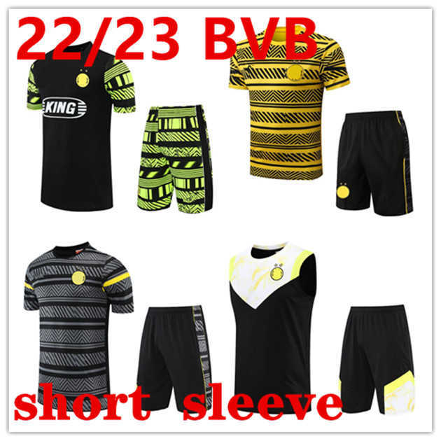 

22 23 Borussia tracksuit Soccer Sets Dortmund training suit football set Survetement 2022 2023 men Tracksuit Short sleeve Sportswear