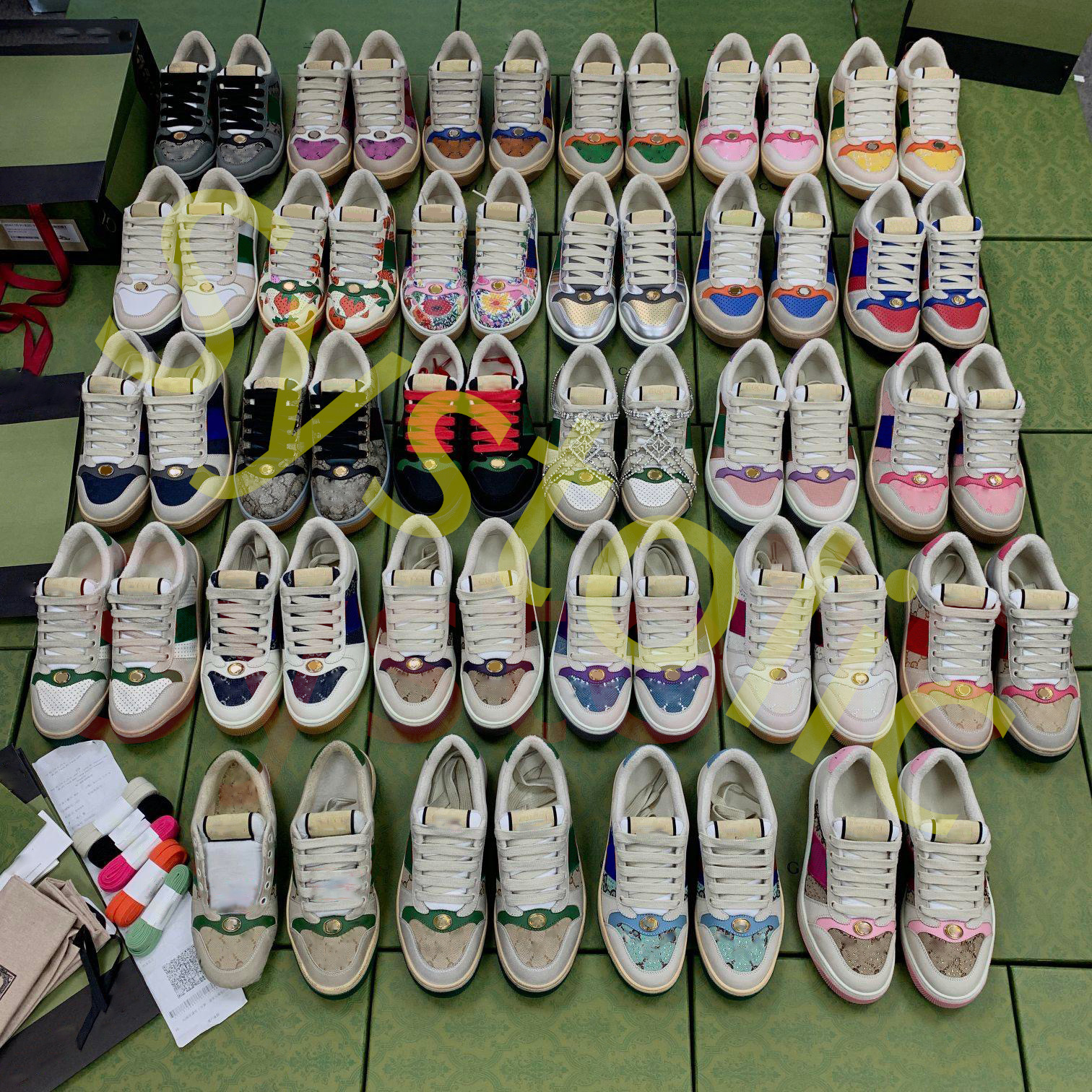 

Fashion Dirty Designer Outdoor Shoes Screener Canvas Sneakers Women Luxurys Lace Up Classic Blue Red Stripe Rubber Leather Low Top Men Trainers With Original box, 11
