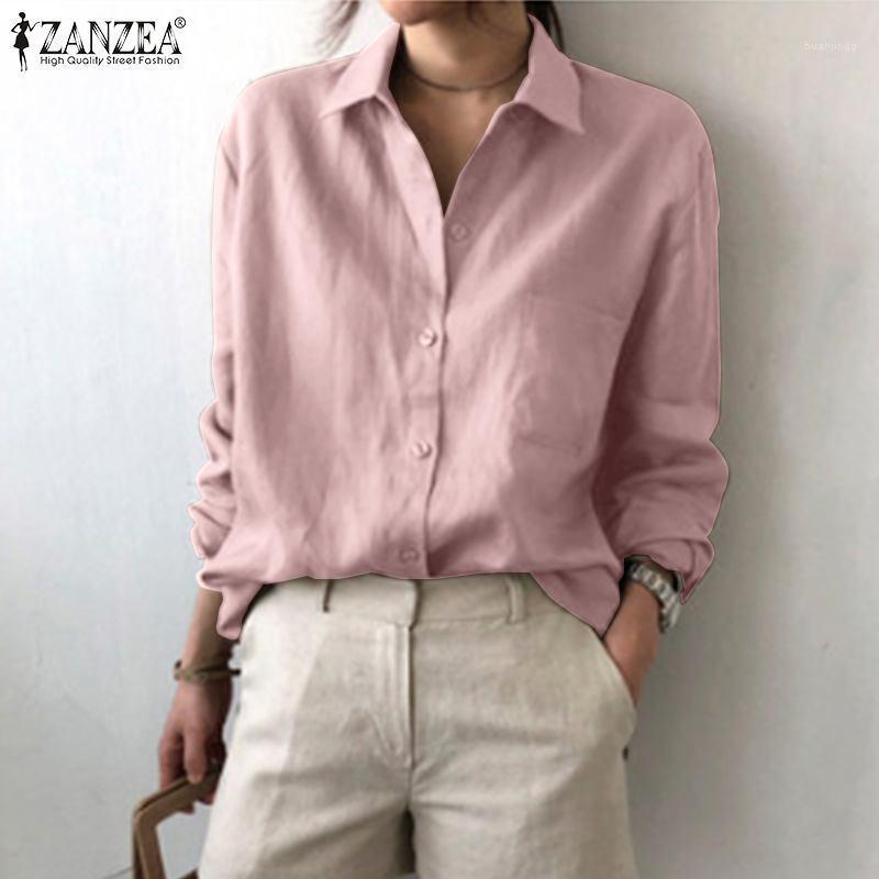 

Women' Blouses & Shirts Plus Size Elegant Solid Women Spring Blouse 2022 Casual Long Sleeve Blusas Female Lapel Tunic Button Tops Chemise B, Khaki