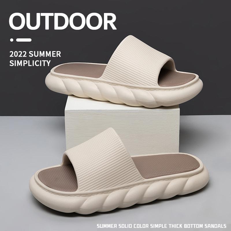 

Slippers Mens Summer Anti-slip Platform EVA Soft Outdoor Beach Flip Flops For Air Cushion Design Shoes casual shoes, F-green