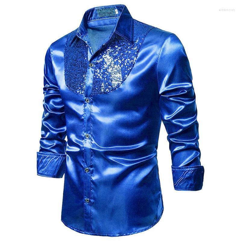 

Men's Casual Shirts Large Shirt Apparel Short Men's Solid Button Slim Fit Turn Down Collar Long Sleeve T With Pockets Mens Romper Shorts, Blue