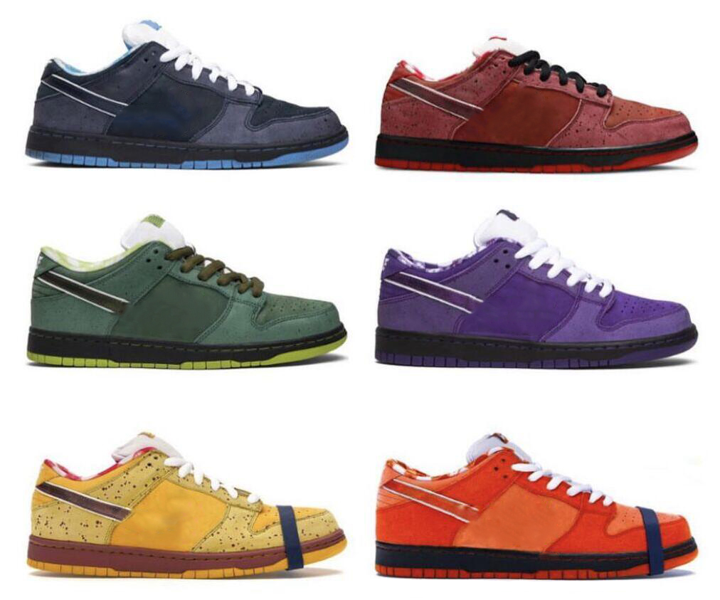 

Released 2023 Authentic Concepts Purple Lobster Outdoor Shoes Orange Green Red Blue Yellow Men Women Sports Sneakers With Original box Size