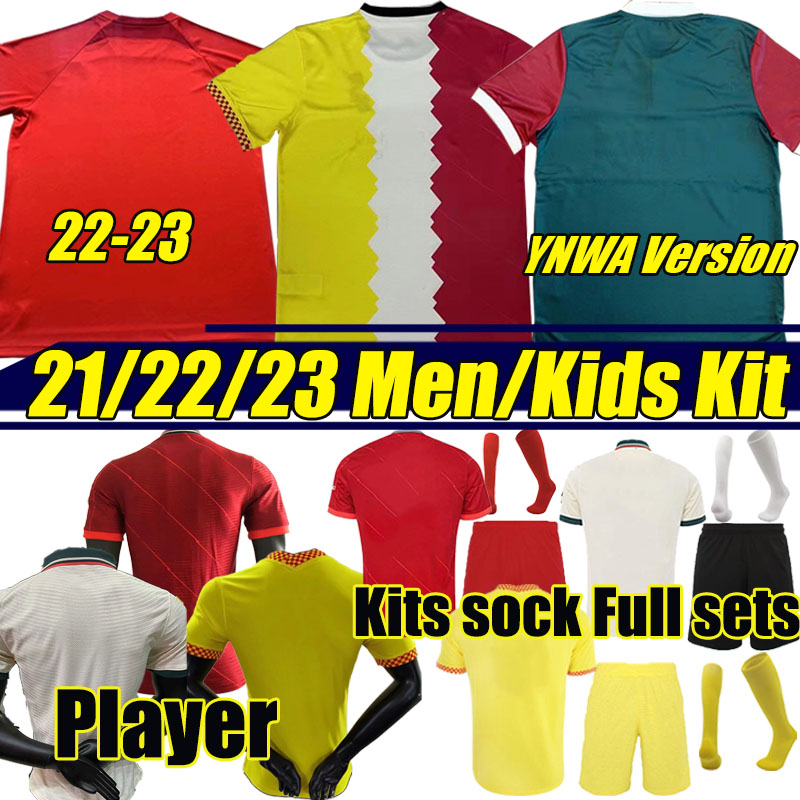 

2021 2022 2023 Home+Away+3RD in soccer jerseys YNWA fans player version London home Away 3rd Mohamed 21/22/23 club football shirt ladys child adult Men Women Kids Kit, Liwupu 22-23 new