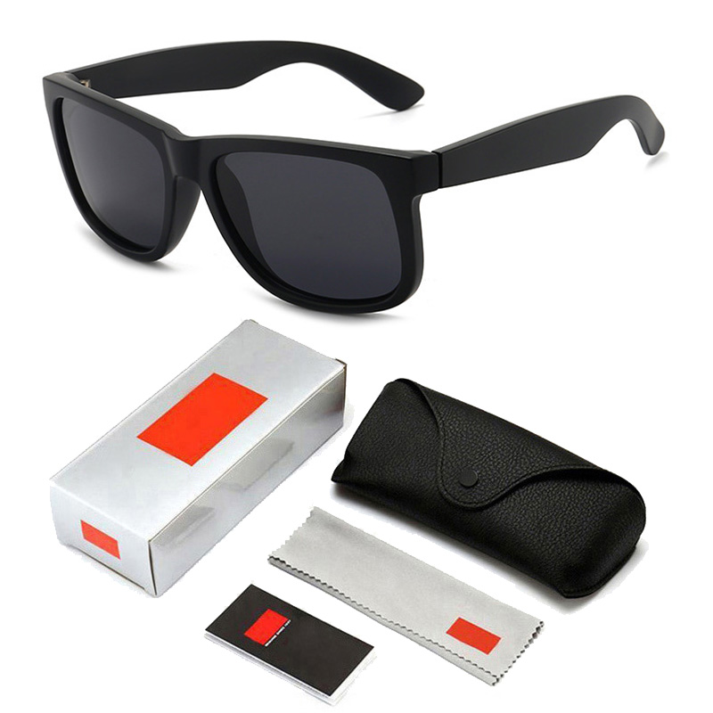 

Fashion Ray Sunglasses Justin Outdoor Living Square Style Rubber Matte Frame Resin Polarized Lens Women Ban Sun glasses 4165