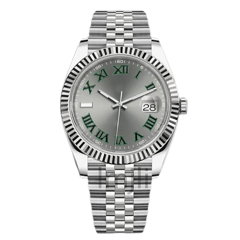 

Mens Mechanical 36/41mm grey face Watch 2813 Automatic Movement watches 904L Stainless Steel Strap Classic Wristwatch waterproof, 19