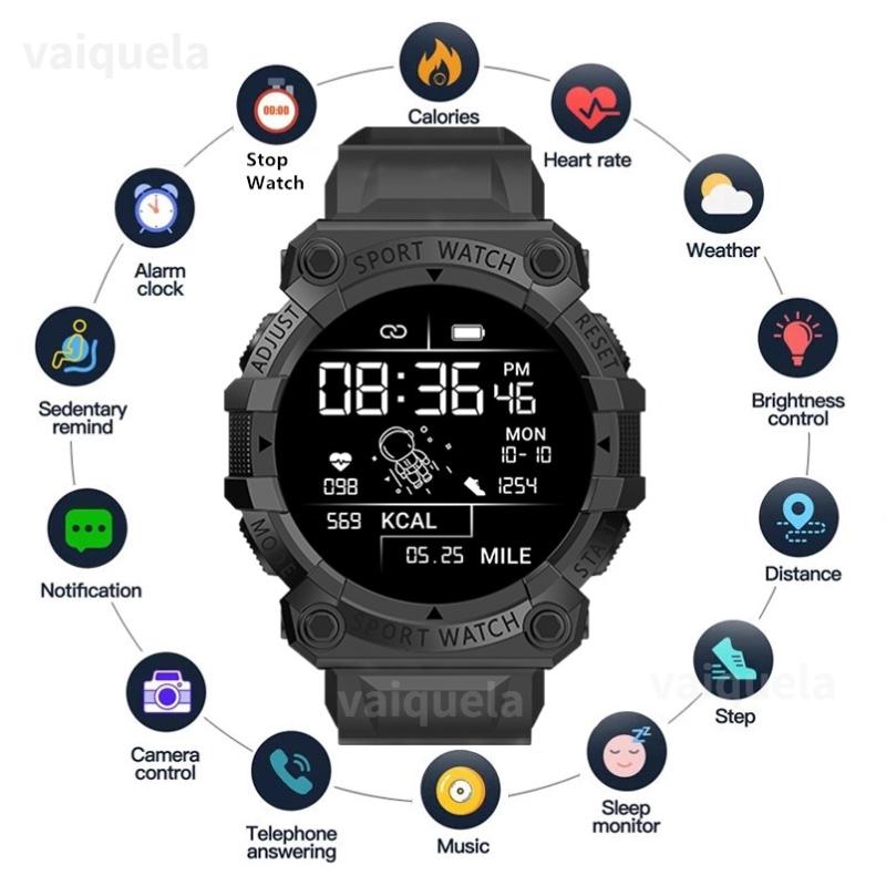 

Wristwatches Smart Watches Men Women Bluetooth Smartwatch Touch Bracelet Fitness Connected For IOS AndroidWristwatches, Red