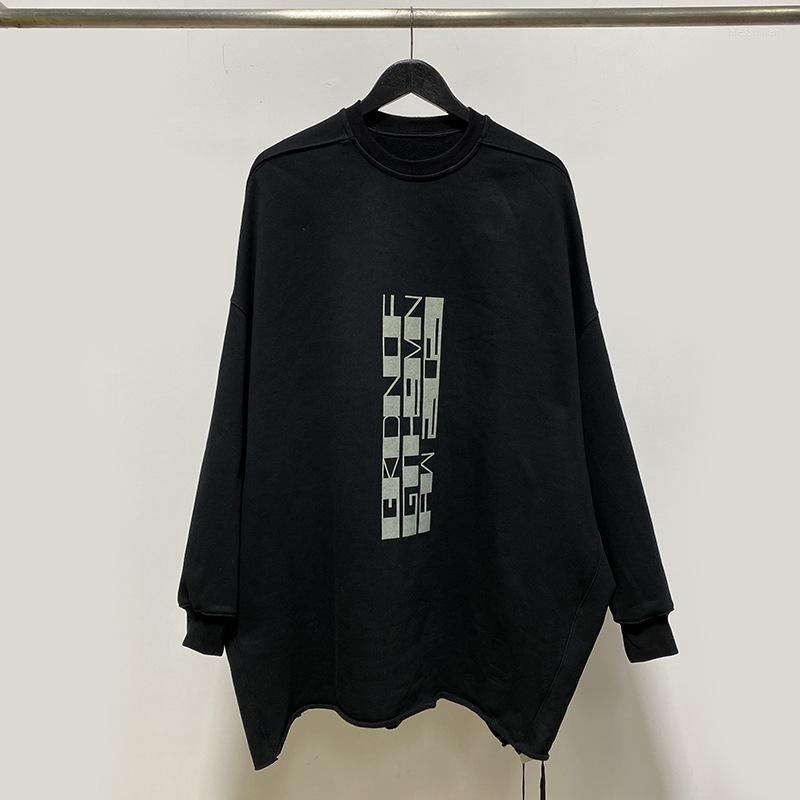 

Men's T-Shirts Brand RO Letter Print Oversized Sweatshirt Trend DARK Style Streetwear Men's Crop Top ClothingMen's Bles22, Black